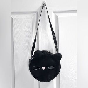 Black cat crossbody bag